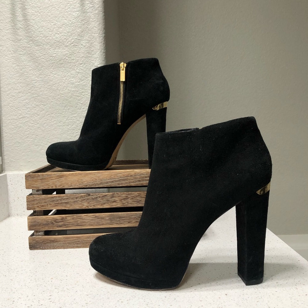 Michael Kors Haven Suede Platform Booties